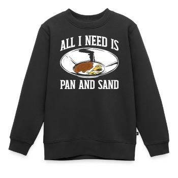 Lustiges Goldwaschen Goldsucher Alles was ich brau - Kinder Premium Organic Sweatshirt - Schwarz - Vorne - AI Model Kid Female (0cm)