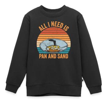 Lustiges Goldwaschen Goldsucher Alles was ich brau - Kinder Premium Organic Sweatshirt - Schwarz - Vorne - AI Model Kid Female (0cm)