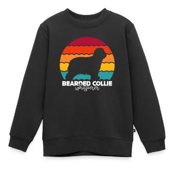 Bearded Collie - Kinder Premium Organic Sweatshirt - Schwarz - Vorne - AI Model Kid Female (0cm)