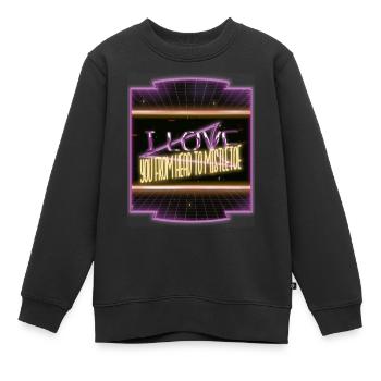 under the tree beach gift comic funny gym couples - Kinder Premium Organic Sweatshirt - Schwarz - Vorne - AI Model Kid Female (0cm)