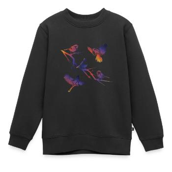 Vögel auf einem Zweig - Kinder Premium Organic Sweatshirt - Schwarz - Vorne - AI Model Kid Female (0cm)
