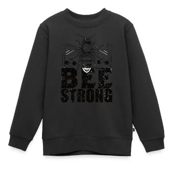 Guêpe abeille - Sweat Premium enfant bio - noir - Devant - AI Model Kid Female (0cm)
