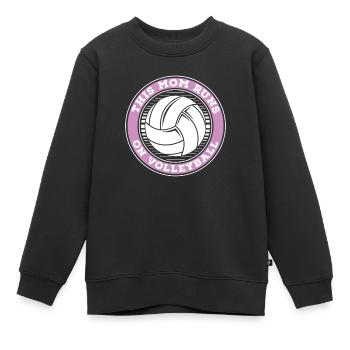 Volleyball Volleyball Player Volleyball Mama - Sweat Premium enfant bio - noir - Devant - AI Model Kid Female (0cm)