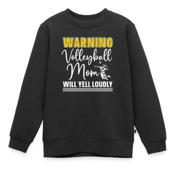 Volleyball Volleyball Player Volleyball Mama - Sweat Premium enfant bio - noir - Devant - AI Model Kid Female (0cm)
