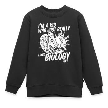Biologie Biologiste Enfants Biologie - Sweat Premium enfant bio - noir - Devant - AI Model Kid Female (0cm)