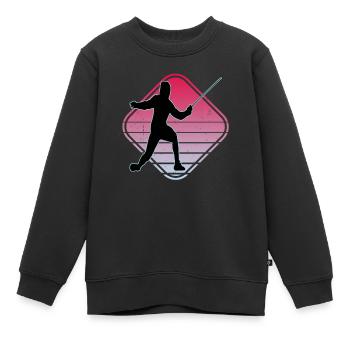 Escrime Escrime Escrime sportive - Sweat Premium enfant bio - noir - Devant - AI Model Kid Female (0cm)