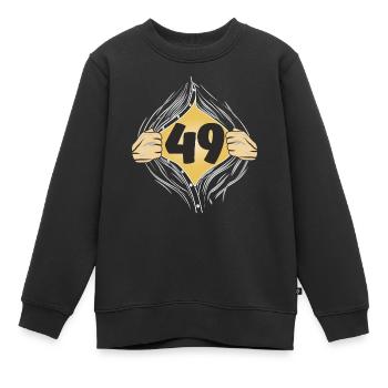 49 METTRE UNE CHEMISE - Sweat Premium enfant bio - noir - Devant - AI Model Kid Female (0cm)