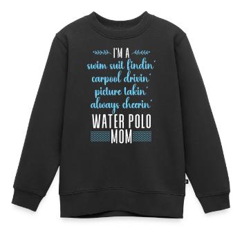 Water Polo Maman Je suis un maillot de bain - Sweat Premium enfant bio - noir - Devant - AI Model Kid Female (0cm)