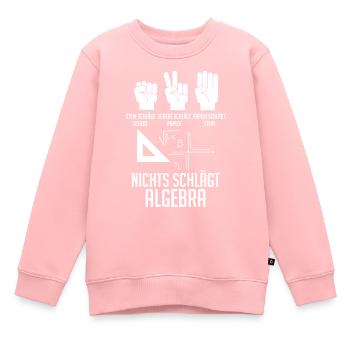 Mathematik Mathe Rechnen Algebra - Kinder Premium Organic Sweatshirt - Rosa - Vorne - AI Model Kid Female (0cm)