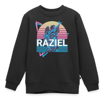 Raziel Archange Mythologie hébraïque Ret juif - Sweat Premium enfant bio - noir - Devant - AI Model Kid Female (0cm)