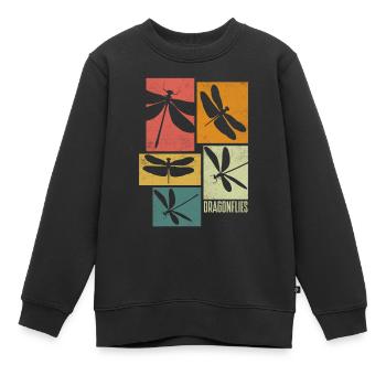 Libellenlibelle Libellen Entomologie - Kinder Premium Organic Sweatshirt - Schwarz - Vorne - AI Model Kid Female (0cm)