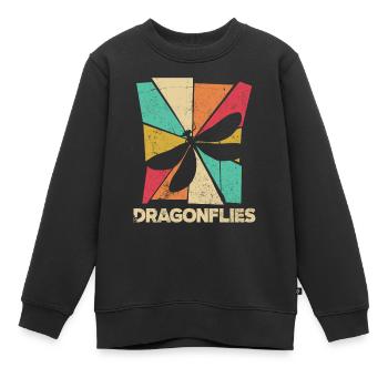Libellen Libelle Libelle Entomologie Insekten - Kinder Premium Organic Sweatshirt - Schwarz - Vorne - AI Model Kid Female (0cm)
