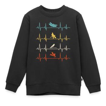 Libellenlibelle Libellen Entomologie - Kinder Premium Organic Sweatshirt - Schwarz - Vorne - AI Model Kid Female (0cm)