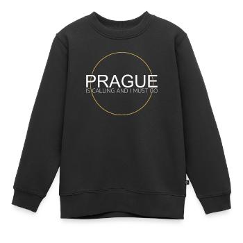 Prag - Kinder Premium Organic Sweatshirt - Schwarz - Vorne - AI Model Kid Female (0cm)