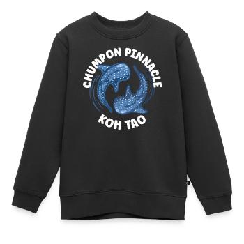 Walhai - Chumpon Pinnacle - Koh Tao - Tauchen - Kinder Premium Organic Sweatshirt - Schwarz - Vorne - AI Model Kid Female (0cm)