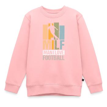 Football Soccer Man I Love Retro - Kinder Premium Organic Sweatshirt - Rosa - Vorne - AI Model Kid Female (0cm)