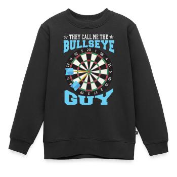 Bullseye Guy Darts - Sweat Premium enfant bio - noir - Devant - AI Model Kid Female (0cm)