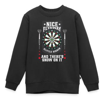 Joueur de fléchettes Bullseye Drôles de fléchettes - Sweat Premium enfant bio - noir - Devant - AI Model Kid Female (0cm)
