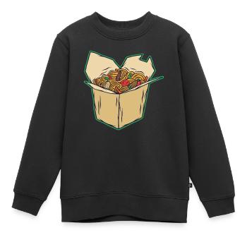 Asia Nudeln - Kinder Premium Organic Sweatshirt - Schwarz - Vorne - AI Model Kid Female (0cm)