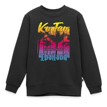 Ko Tao Sairee Beach Thaïlande - Sweat Premium enfant bio - noir - Devant - AI Model Kid Female (0cm)