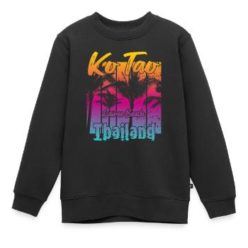 Ko Tao Sairee Beach Thaïlande - Sweat Premium enfant bio - noir - Devant - AI Model Kid Female (0cm)