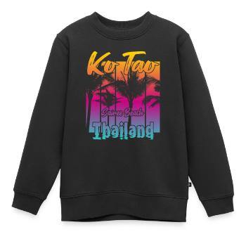 Ko Tao Sairee Beach Thaïlande - Sweat Premium enfant bio - noir - Devant - AI Model Kid Female (0cm)
