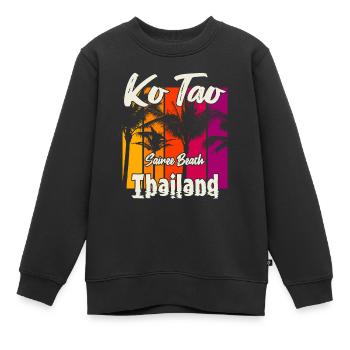 Ko Tao Sairee Beach Thaïlande - Sweat Premium enfant bio - noir - Devant - AI Model Kid Female (0cm)