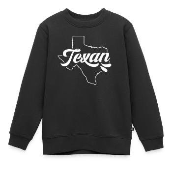 Texaner Texanisch Texas Stolz Sprüche - Kinder Premium Organic Sweatshirt - Schwarz - Vorne - AI Model Kid Female (0cm)