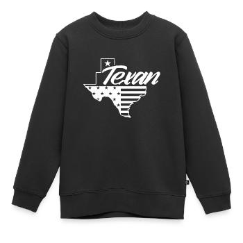 Texaner Texanisch Texas Stolz Sprüche - Kinder Premium Organic Sweatshirt - Schwarz - Vorne - AI Model Kid Female (0cm)