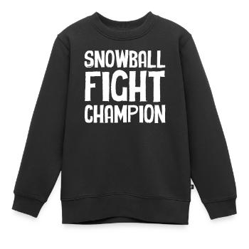 Snowball Fight - Snowball Fight Champion - Kinder Premium Organic Sweatshirt - Schwarz - Vorne - AI Model Kid Female (0cm)