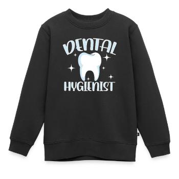 Hygiéniste dentaire Dentiste Équipe d’hygiène dentaire - Sweat Premium enfant bio - noir - Devant - AI Model Kid Female (0cm)