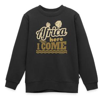 L’Afrique me voici - Sweat Premium enfant bio - noir - Devant - AI Model Kid Female (0cm)