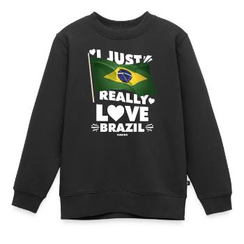 Brésil Rio de Janeiro Amérique du Sud Cadeau - Sweat Premium enfant bio - noir - Devant - AI Model Kid Female (0cm)