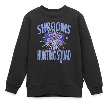 Shrooms Hunting Squad Retro Mushroom Hunting - Kinder Premium Organic Sweatshirt - Schwarz - Vorne - AI Model Kid Female (0cm)