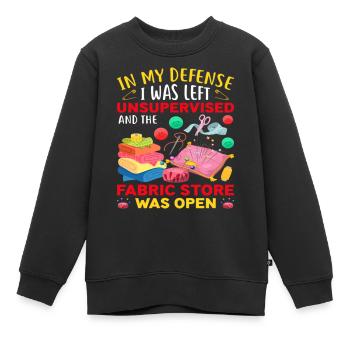 Funny Quilting Gift - Kinder Premium Organic Sweatshirt - Schwarz - Vorne - AI Model Kid Female (0cm)