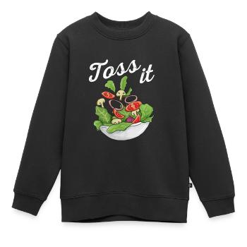 Salat - Kinder Premium Organic Sweatshirt - Schwarz - Vorne - AI Model Kid Female (0cm)