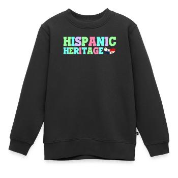 Hispanic Heritage Vintage Lateinamerika Geschenk - Kinder Premium Organic Sweatshirt - Schwarz - Vorne - AI Model Kid Female (0cm)