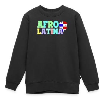 Afro Latina Panama Latinas Amérique latine - Sweat Premium enfant bio - noir - Devant - AI Model Kid Female (0cm)