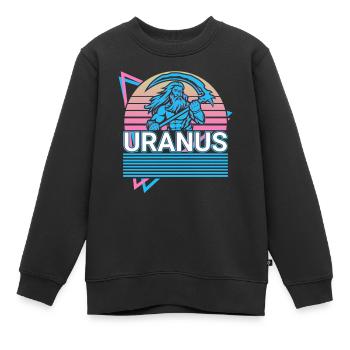 Uranus Griechischer Gott Antike griechische Mythol - Kinder Premium Organic Sweatshirt - Schwarz - Vorne - AI Model Kid Female (0cm)