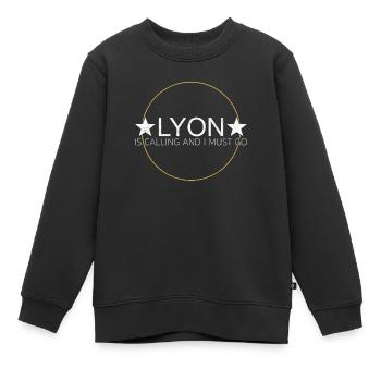 Lyon Spruch - Kinder Premium Organic Sweatshirt - Schwarz - Vorne - AI Model Kid Female (0cm)