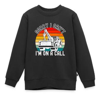 Service de remorquage de dépanneuse - Sweat Premium enfant bio - noir - Devant - AI Model Kid Female (0cm)
