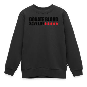 Don de sang Dons de sang Donneurs de sang - Sweat Premium enfant bio - noir - Devant - AI Model Kid Female (0cm)