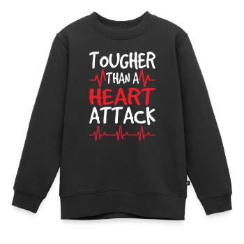 Plus difficile qu’une crise cardiaque Crise cardiaque Crise cardiaque - Sweat Premium enfant bio - noir - Devant - AI Model Kid Female (0cm)