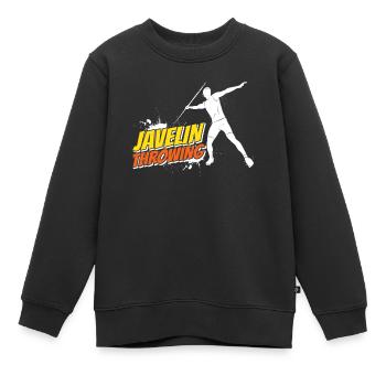 Speerwerfen Speerwerfer Speerwurf Speer - Kinder Premium Organic Sweatshirt - Schwarz - Vorne - AI Model Kid Female (0cm)