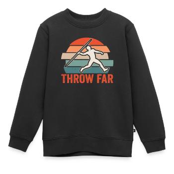 Lancer large Lanceur de javelot Lancer de javelot Lancer de javelot Lancer - Sweat Premium enfant bio - noir - Devant - AI Model Kid Female (0cm)
