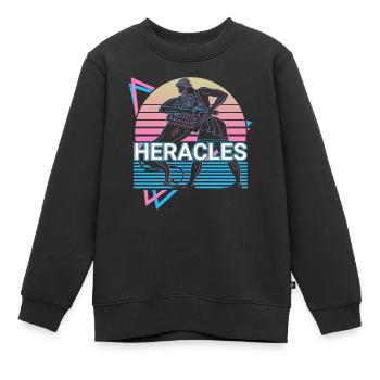 Héraclès Hercule Mythologie grecque antique Re - Sweat Premium enfant bio - noir - Devant - AI Model Kid Female (0cm)