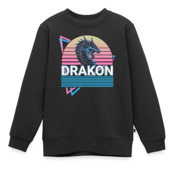 Drakon Riesenschlange Mythische Kreatur Griechisch - Kinder Premium Organic Sweatshirt - Schwarz - Vorne - AI Model Kid Female (0cm)