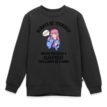 Always Be Yourself Gamer - Kinder Premium Organic Sweatshirt - Schwarz - Vorne - AI Model Kid Female (0cm)