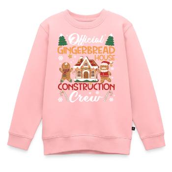 Équipe de construction officielle de Gingerbread House - Sweat Premium enfant bio - rose - Devant - AI Model Kid Female (0cm)