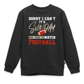 Fan de joueur de football américain du dimanche Fooball - Sweat Premium enfant bio - noir - Devant - AI Model Kid Female (0cm)
